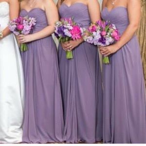 Bill Levkoff Purple bridesmaids prom long dress